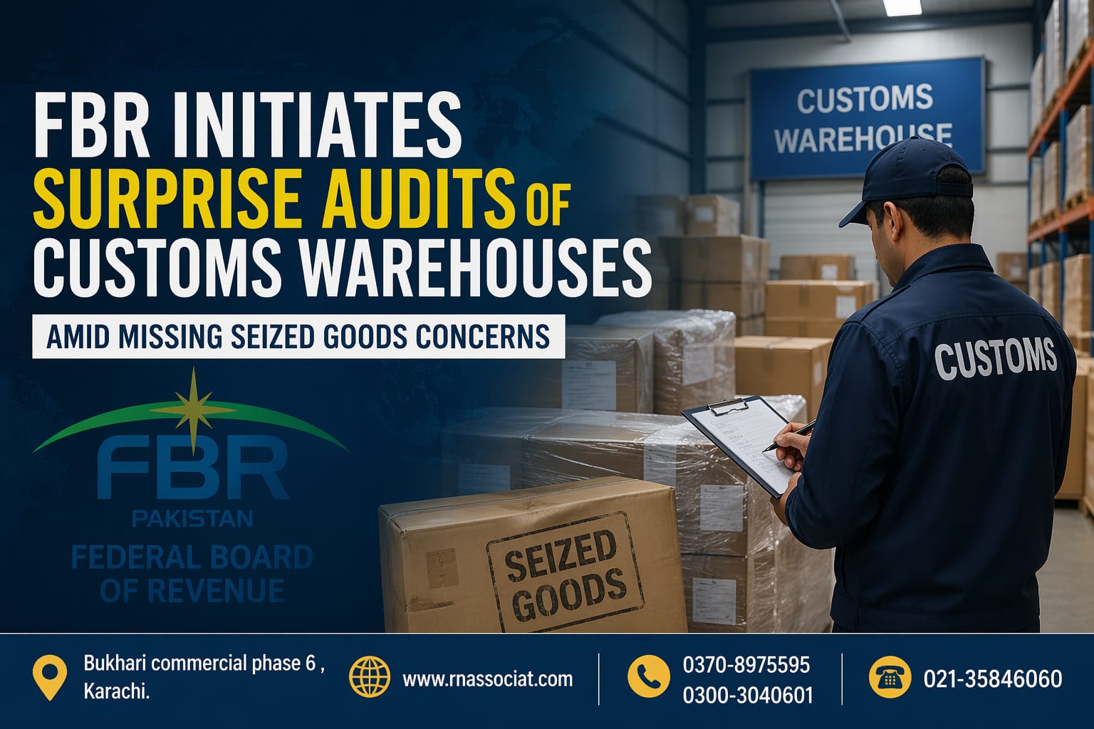 FBR Initiates Surprise Audits of Customs Warehouses Amid Missing Seized Goods Concerns