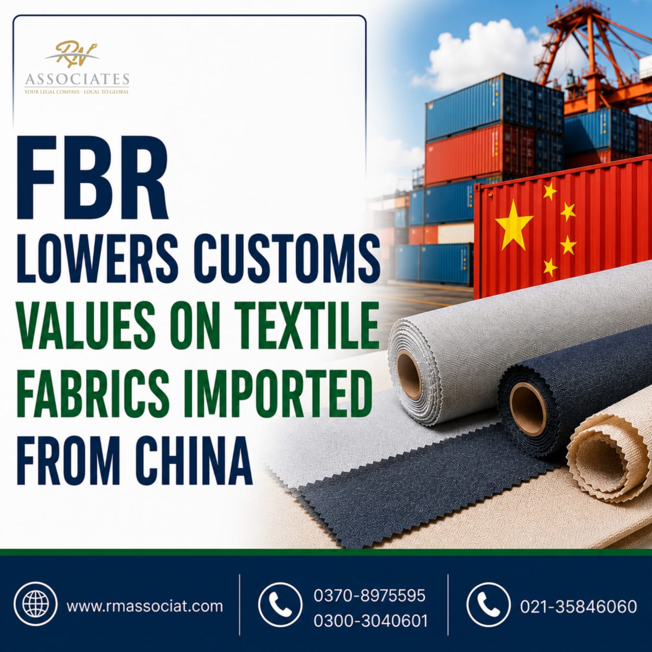 FBR Lowers Customs Values on Textile Fabrics Imported From China